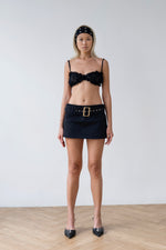 Load image into Gallery viewer, Black Cotton Skort