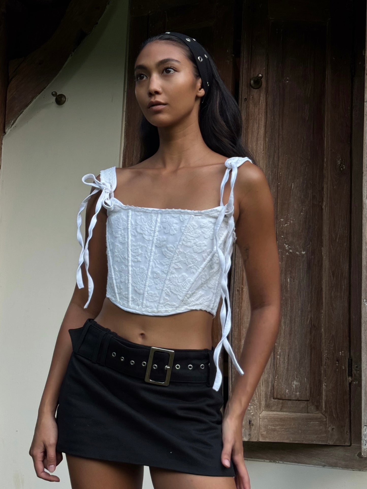 Black Cotton Skort