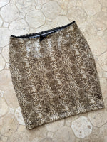 Load image into Gallery viewer, Snake Print Midi Skirt