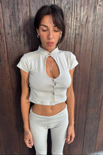 Load image into Gallery viewer, Cotton Button Top