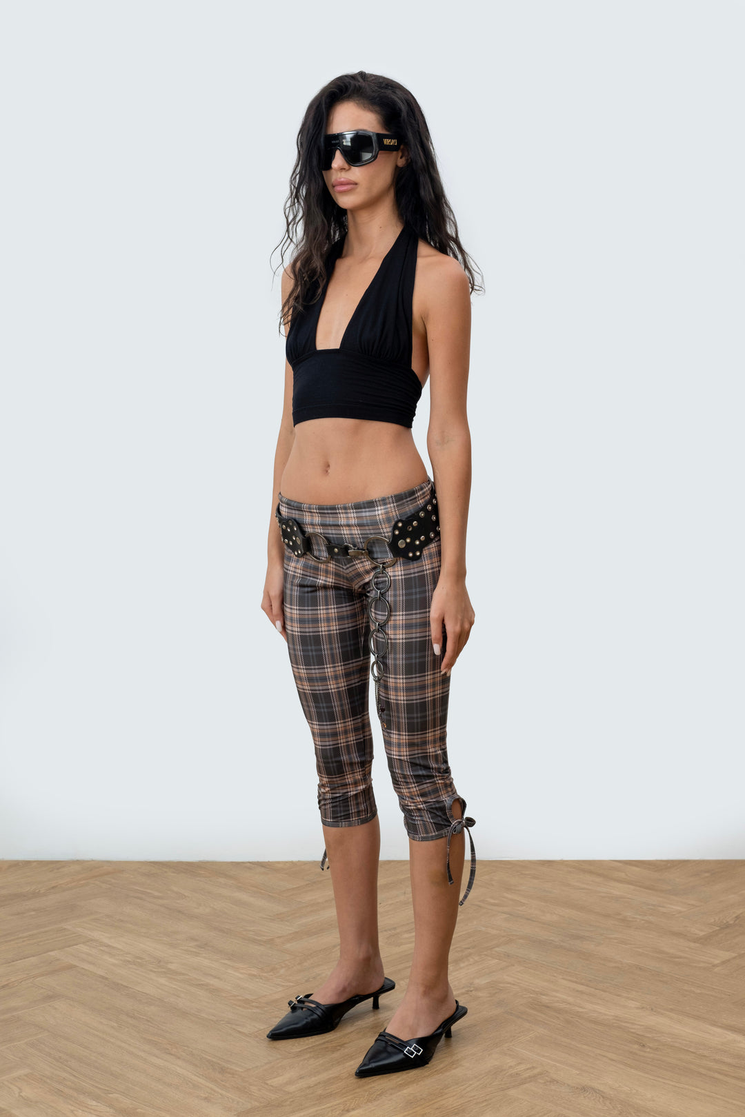 Capri Pants - Plaid print
