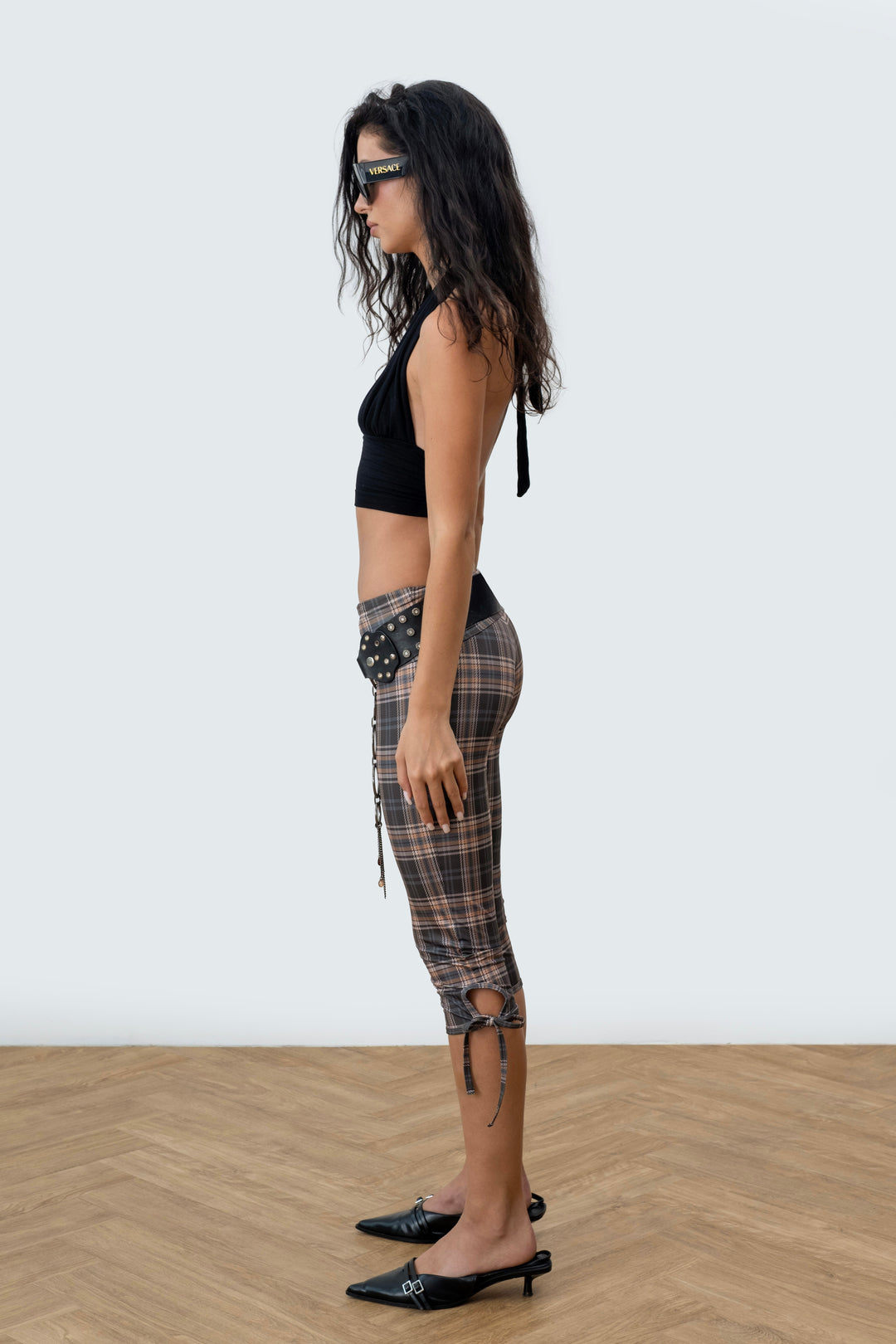 Capri Pants - Plaid print