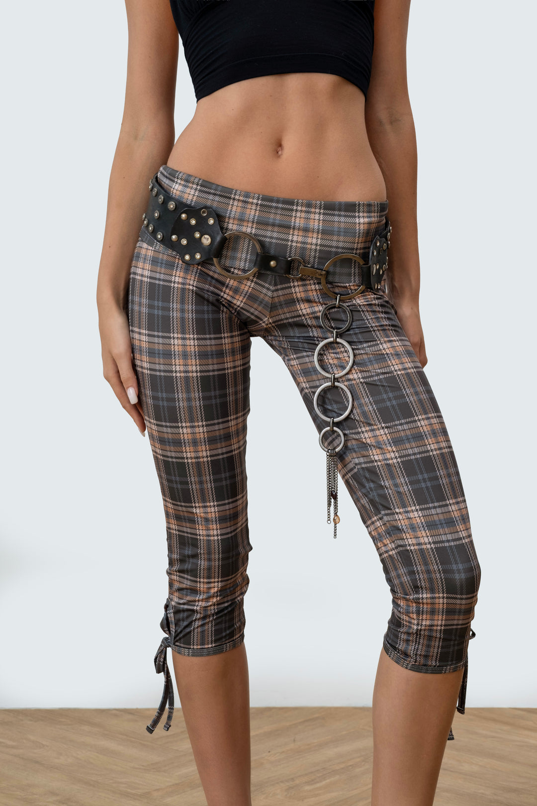 Capri Pants - Plaid print