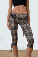 Load image into Gallery viewer, Capri Pants - Plaid print

