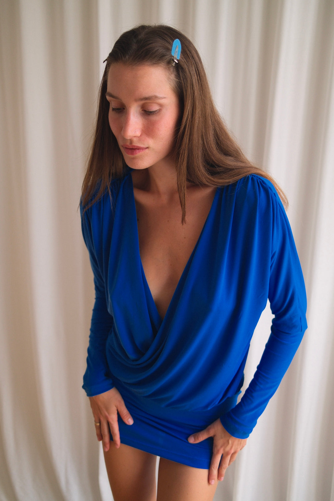 Reversible V-Neck Mini Dress