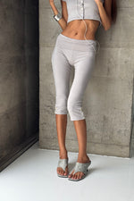 Load image into Gallery viewer, Button Capri Pants — Double Waist Fit
