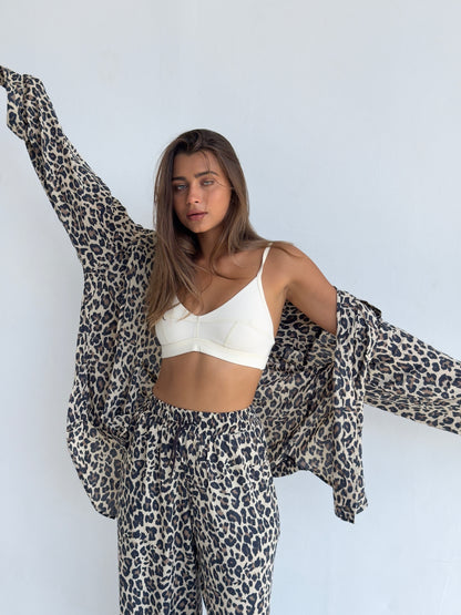 Pajamas set leopard