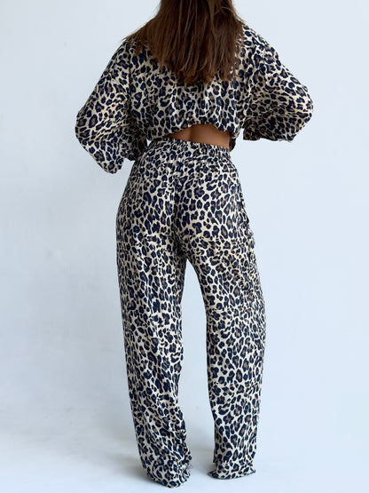 Pajamas set leopard