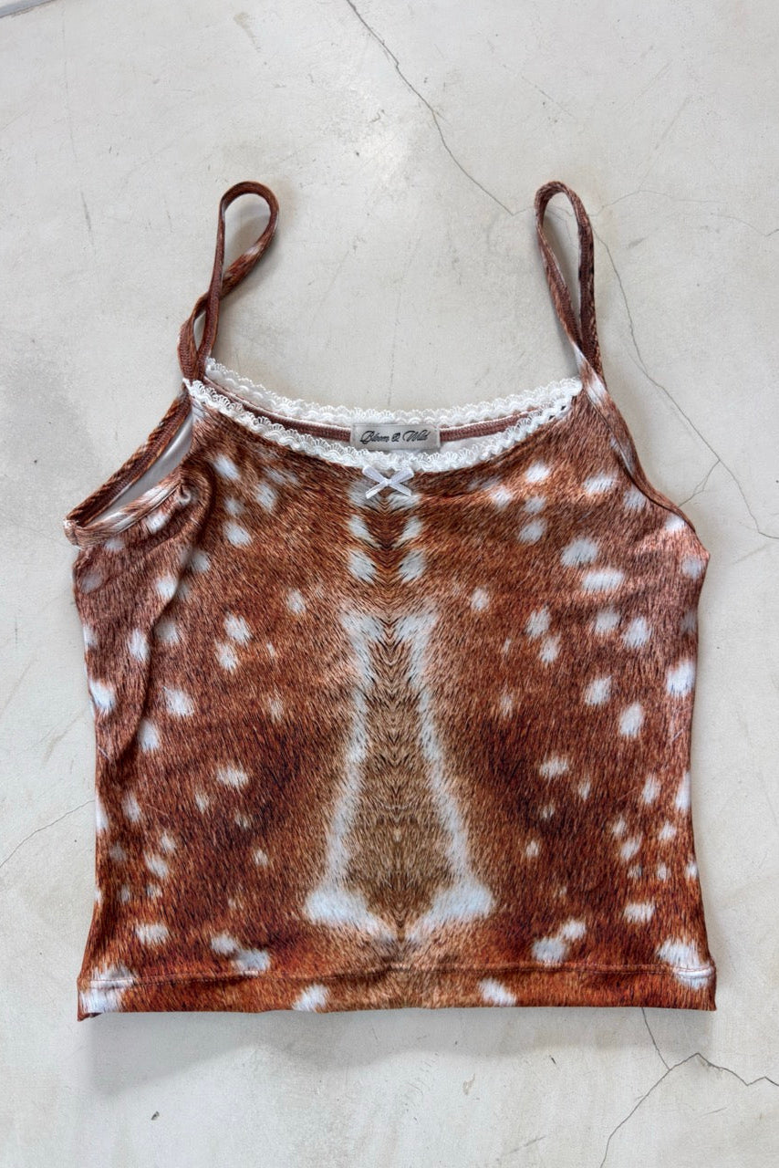 Bambi Print Tank Top & Mini Shorts Set