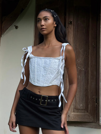 Black Cotton Skort