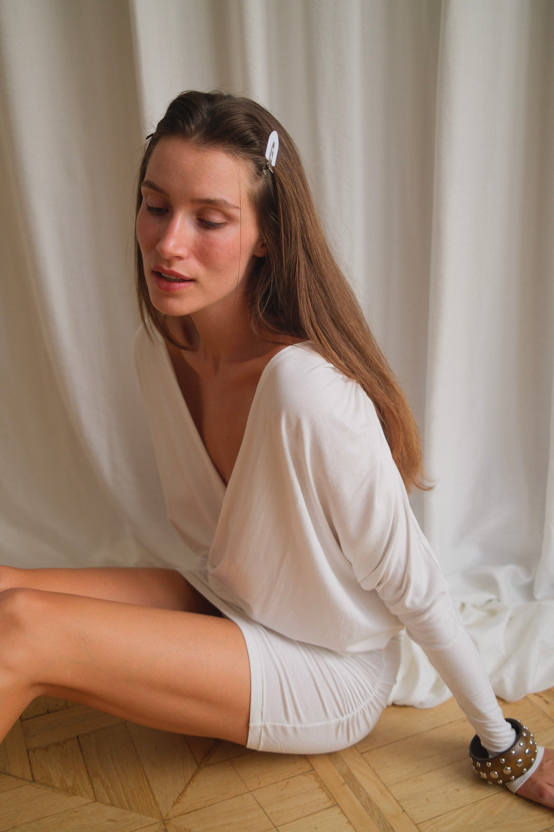 Reversible V-Neck Mini Dress