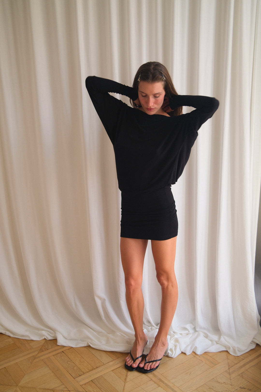 Reversible V-Neck Mini Dress